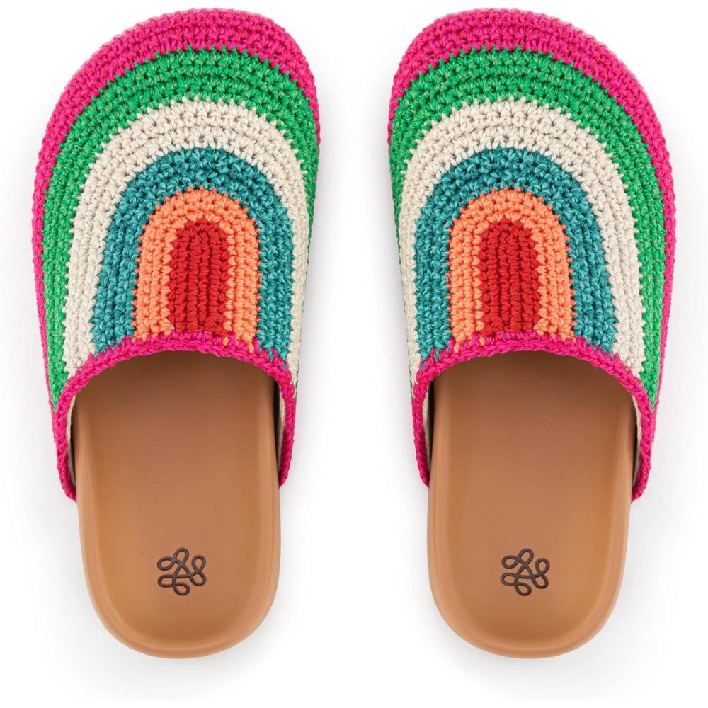 imageThe Sak Bolinas Clog for Kids in Crochet and Leather Slip On EntryBeach Stripe