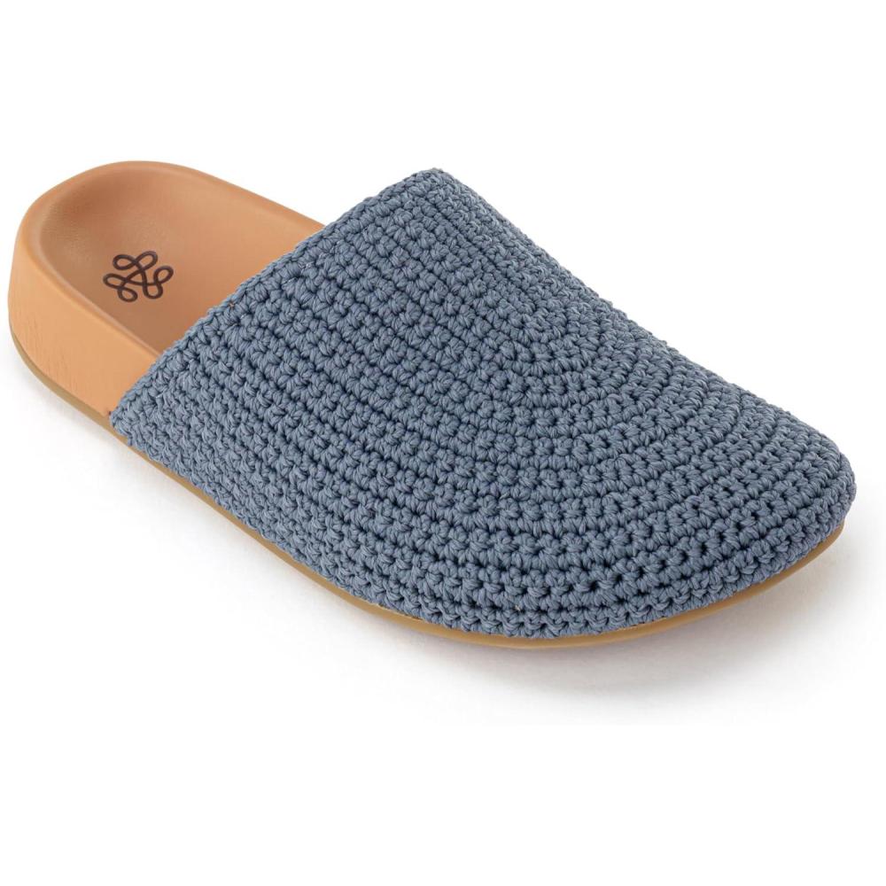 imageThe Sak Bolinas Clog for Kids in Crochet and Leather Slip On EntryMaritime