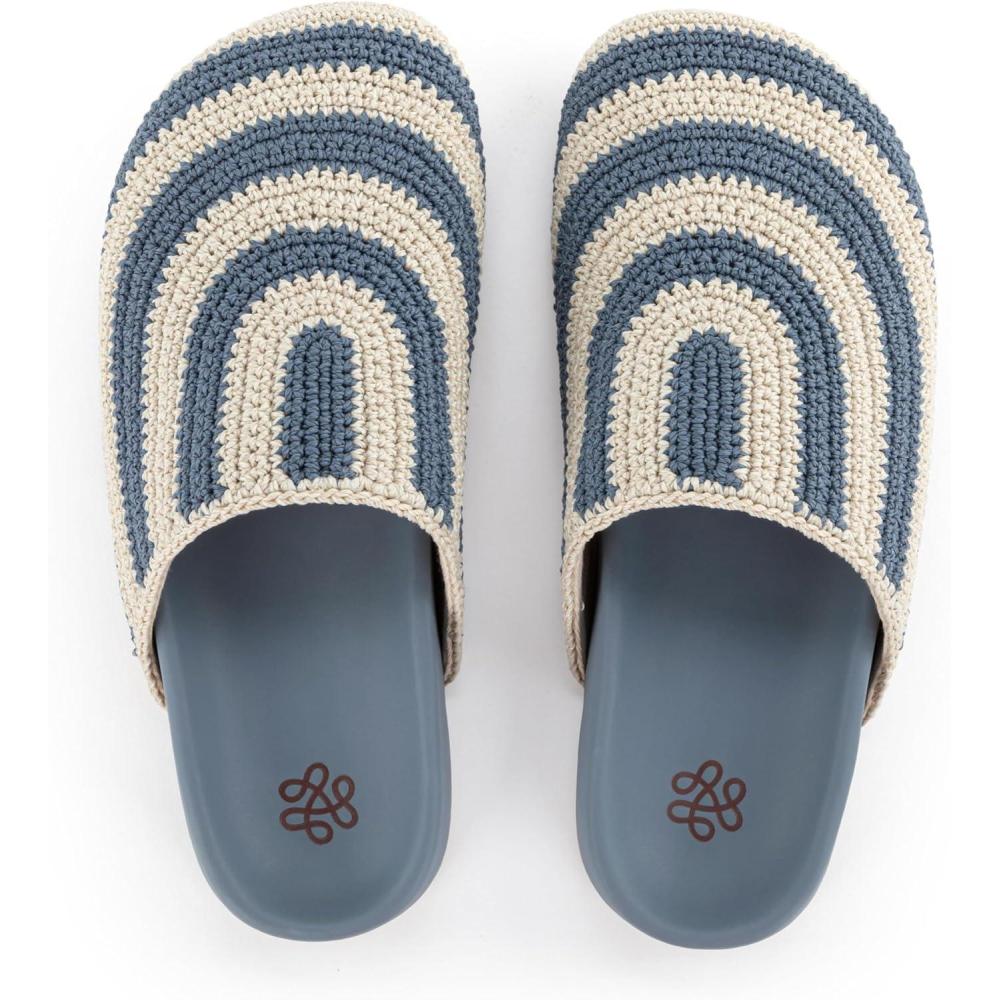 imageThe Sak Bolinas Clog in Crochet and Leather Slip On EntryMaritime Stripe
