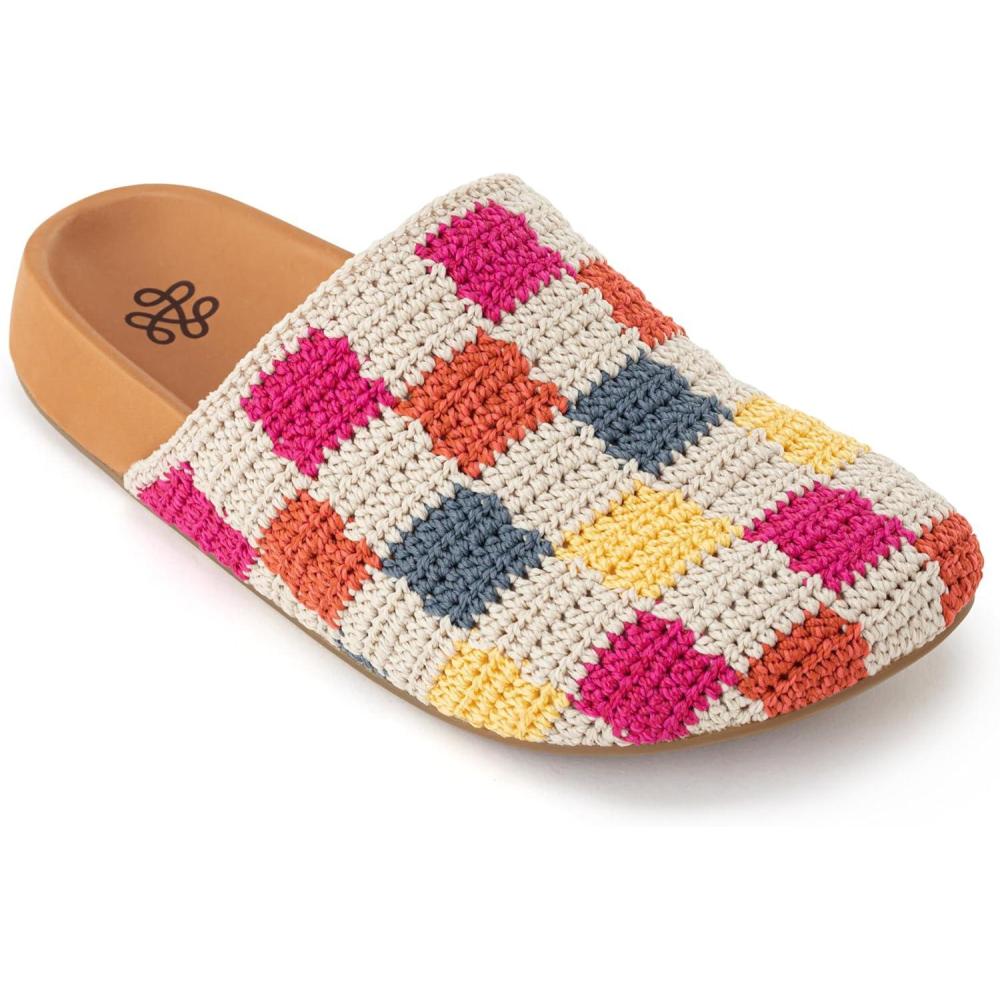 imageThe Sak Bolinas Clog in Crochet and Leather Slip On EntryMulti Check