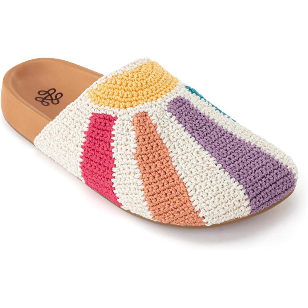 imageThe Sak Bolinas Clog in Crochet and Leather Slip On EntryMulti Sunbeam