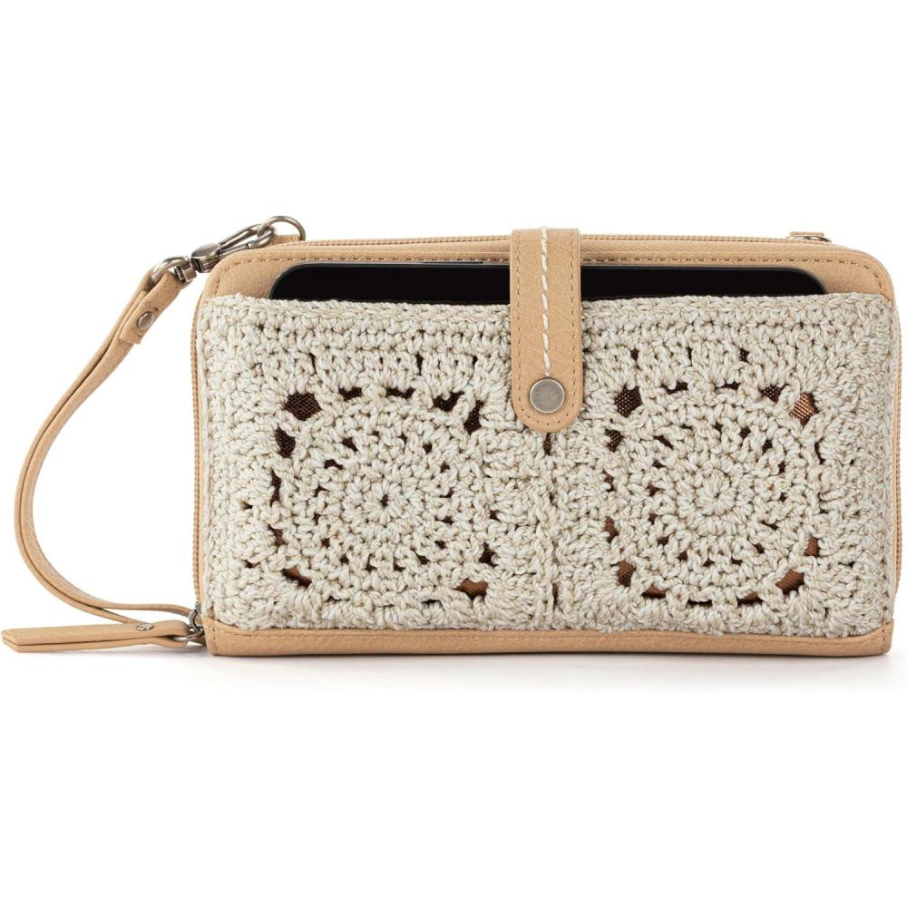 imageThe Sak Iris Smartphone Cross Body BagNatural Medallion Crochet