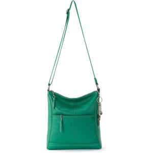 The Sak Lucia Crossbody Bag in Leather, Convertible Purse with Adjustable Strap(Clover Stitch)