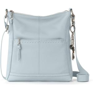 The Sak Lucia Crossbody Bag in Leather, Convertible Purse with Adjustable Strap(Ice Blue)