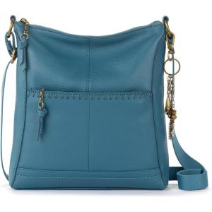 The Sak Lucia Crossbody Bag in Leather, Convertible Purse with Adjustable Strap(Lagoon)