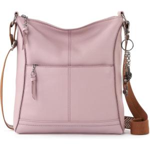 The Sak Lucia Crossbody Bag in Leather, Convertible Purse with Adjustable Strap(Rosewood)