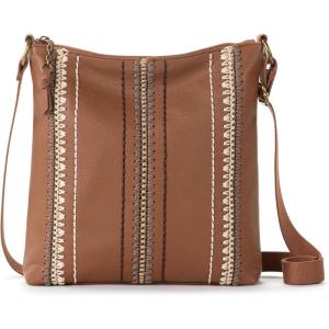 The Sak Lucia Crossbody Bag in Leather, Convertible Purse with Adjustable Strap(Tobacco Seminyak)