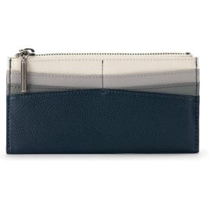 The Sak Neva Large Leather Card Wallet(Indigo Block)