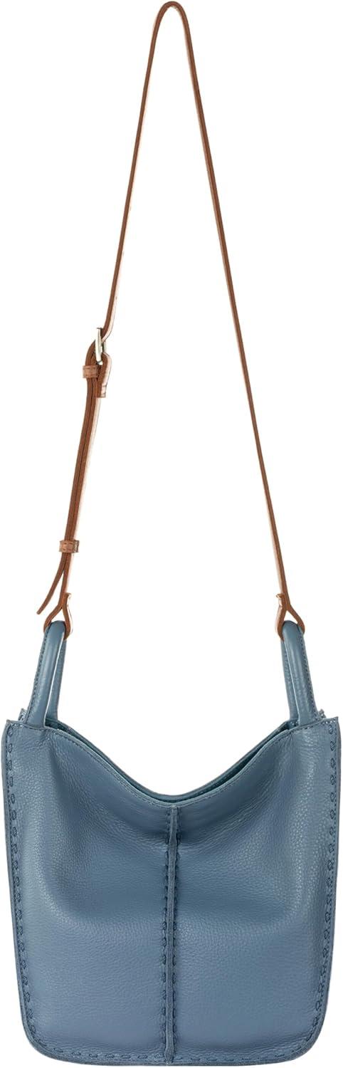 imageThe Sak Los Feliz Crossbody in Leather Adjustable Crossbody Strap Maritime
