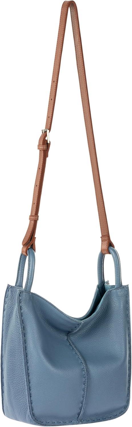 imageThe Sak Los Feliz Crossbody in Leather Adjustable Crossbody Strap Maritime