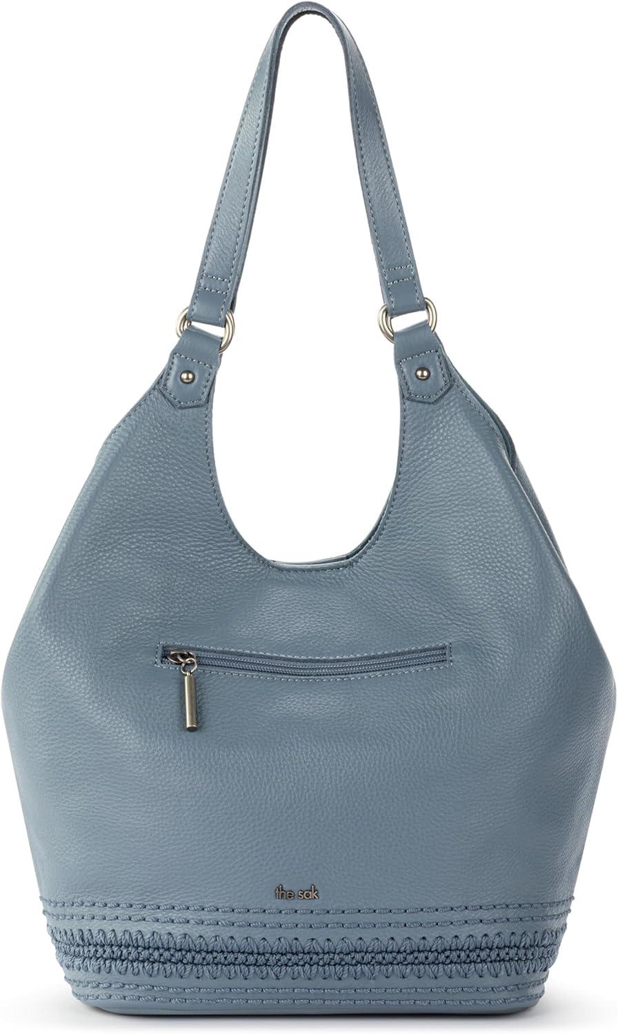 imageThe Sak Roma Shopper in Leather Double Shoulder Straps Maritime