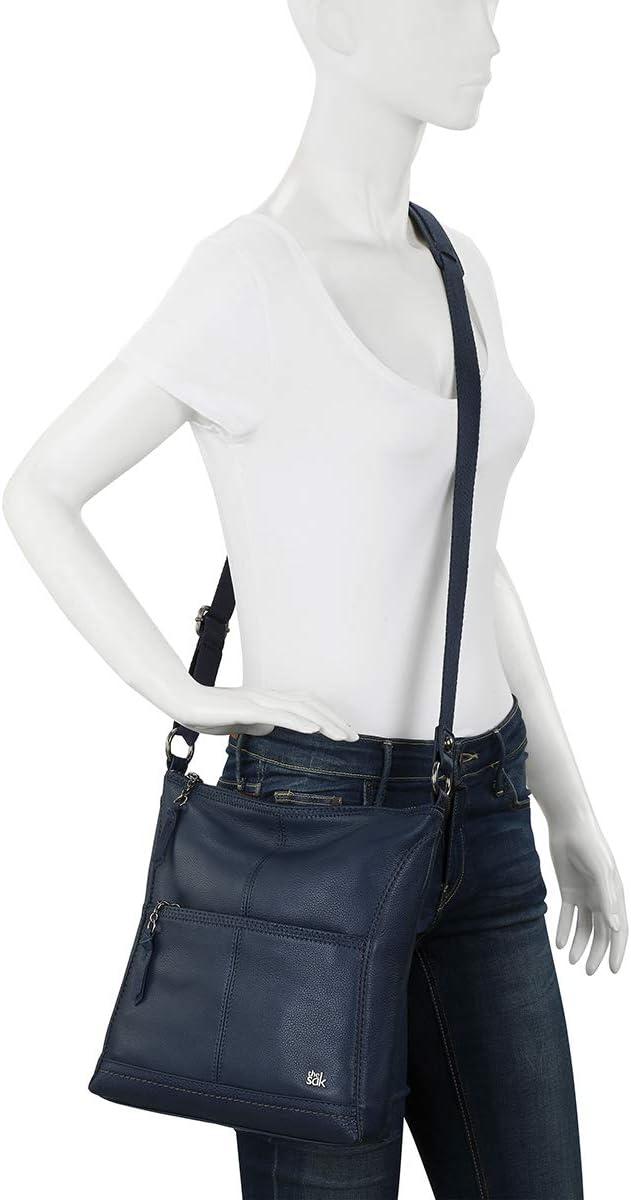 imageThe Sak Womens Iris Crossbody in Leather Casual Purse With Adjustable Strap Zipper PocketsIndigo