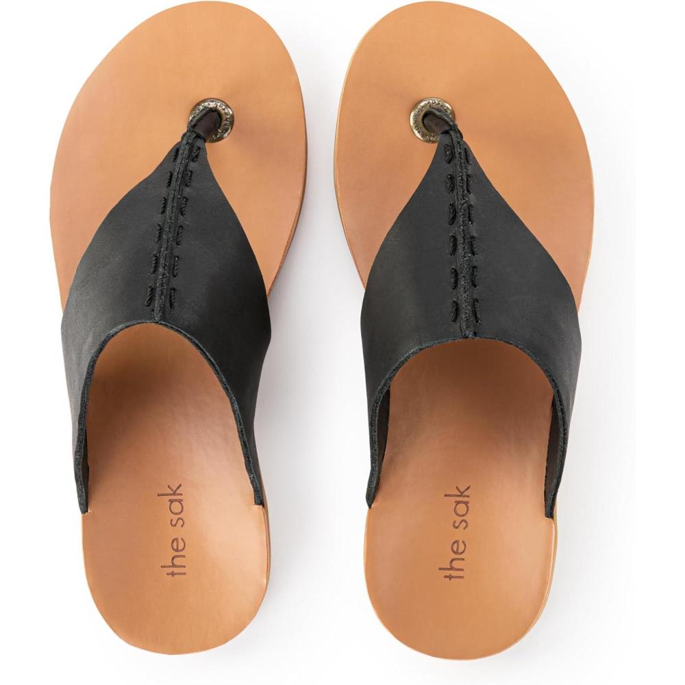 imageThe Sak Los Feliz Toe Post Sandal Slip On ShoeBlack