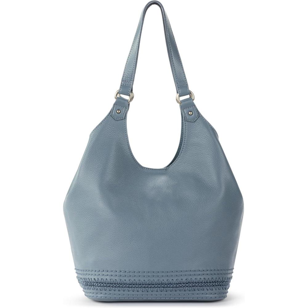 imageThe Sak Roma Shopper in Leather Double Shoulder Straps Maritime