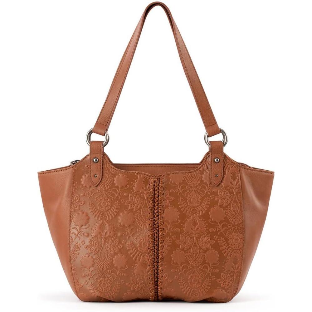 imageThe Sak Womens Bolinas Leather SatchelBrown