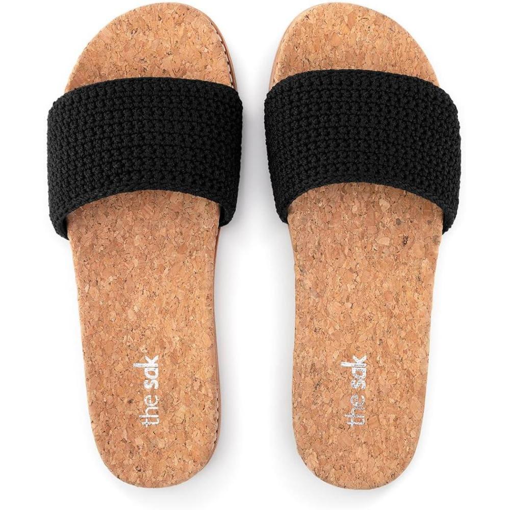 imageThe Sak womens Mendocino Crochet Slide SandalBlack