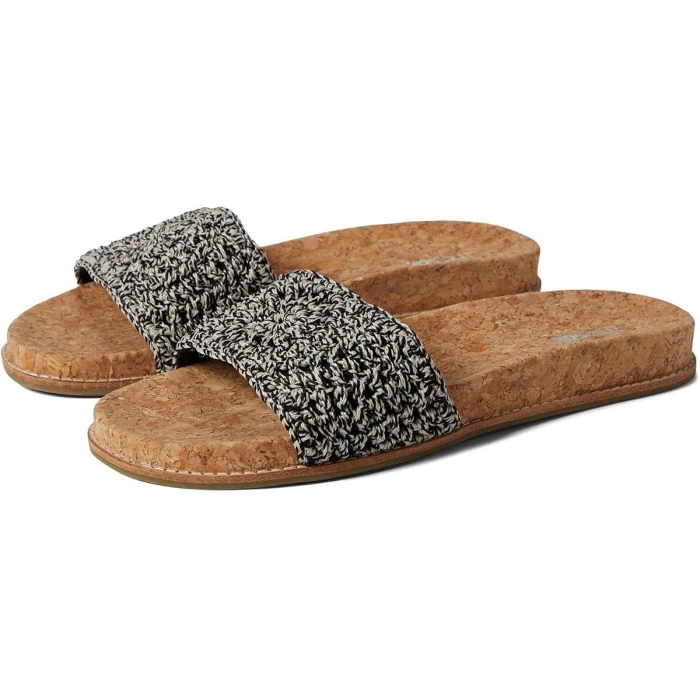 imageThe Sak womens Mendocino Crochet Slide SandalBlackWhite