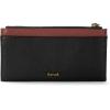 The Sak Neva Large Card Wallet in Leather, 6 Credit Card Pockets, Black Block