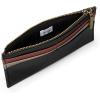 The Sak Neva Large Card Wallet in Leather, 6 Credit Card Pockets, Black Block