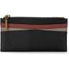 The Sak Neva Large Card Wallet in Leather, 6 Credit Card Pockets, Black Block