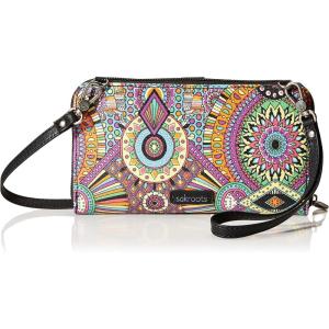 Sakroots Artist Circle Smartphone Crossbody in Coated Canvas, Detachable Wristlet Strap(Multi)