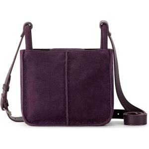 The Sak Los Feliz Small Crossbody Purse – Women’s Leather Handbag For Everyday & Travel – Mini HandBag With Adjustable Strap(Aubergine Suede)