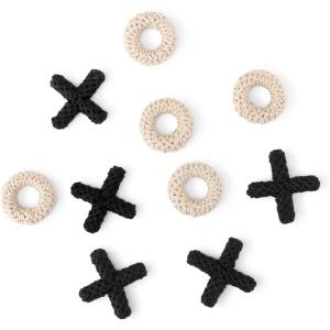 The Sak Brixton Tictactoe Set in Crochet, Black Multi