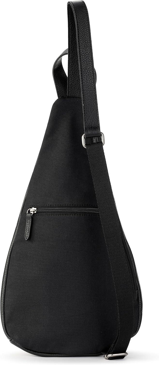 imageThe Sak Geo Sling Backpack in Leather Convertible Design Black