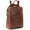 The Sak Loyola Backpack in Leather, Adjustable Convertible Strap, Teak(Teak)