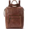 The Sak Loyola Backpack in Leather, Adjustable Convertible Strap, Teak(Teak)