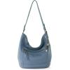The Sak Sequoia Hobo Bag & Iris Large Smartphone Crossbody Bag In Leather – Purse Set For Everyday And Travel – Maritime Bundle