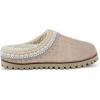 The Sak Bolinas Clog in Crochet and Leather, Slip On Entry(Sand Shearling)