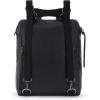 The Sak Loyola Convertible Backpack in Leather, Adjustable Convertible Strap, Mahogany Tile Emboss(Black)