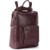 The Sak Loyola Convertible Backpack in Leather, Adjustable Convertible Strap, Mahogany Tile Emboss(Mahogany Tile Emboss)