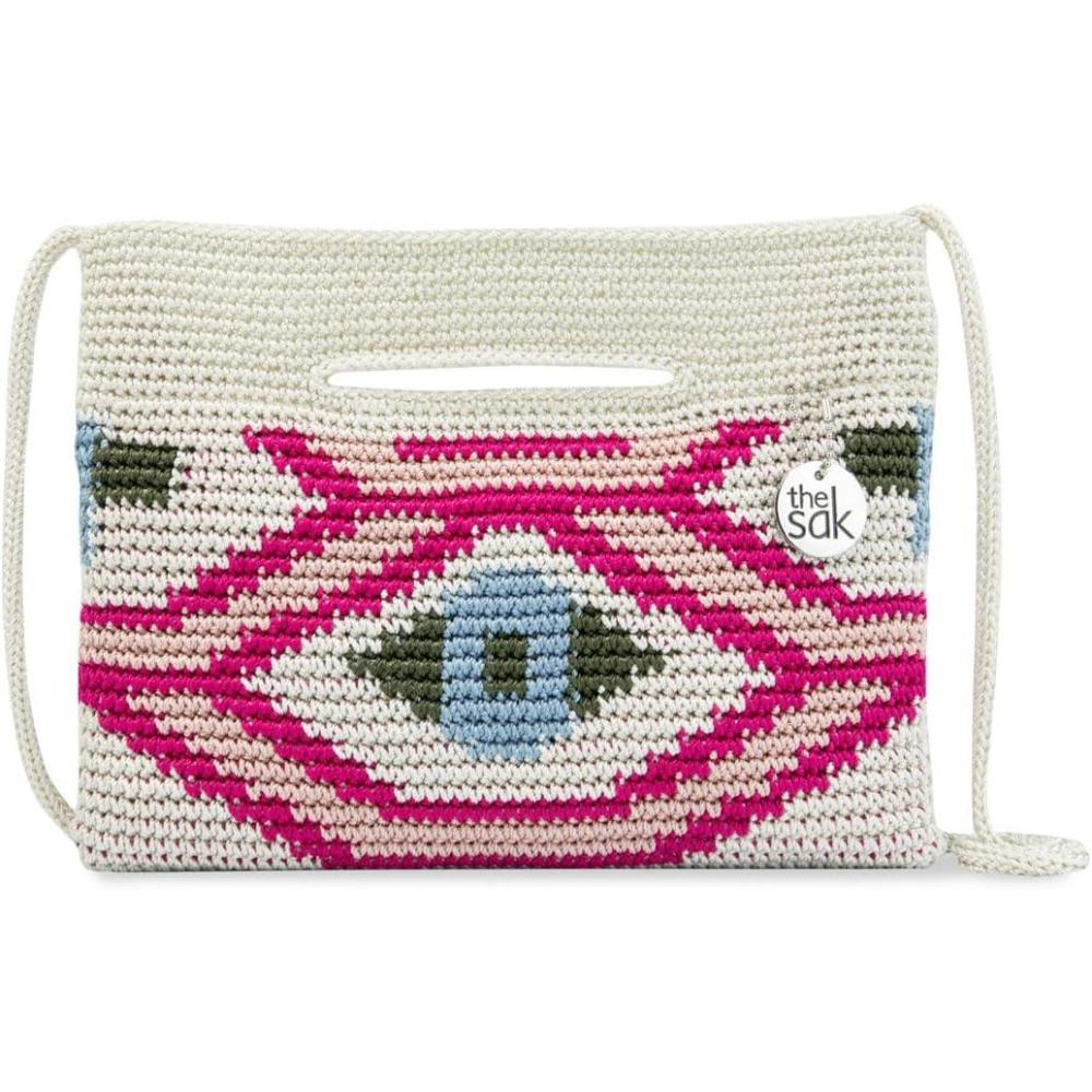imageThe Sak Linden Convertible Crossbody Bag in Crochet Adjustable Multi Use StrapNatural Senang