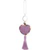 The Sak Back to Bali Heart Dangle in Hand-Crochet, Decorative Keychain, Heather