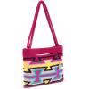 The Sak Linden Convertible Crossbody Bag in Crochet, Adjustable Multi Use Strap(Aqua Multi Ragam)