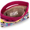 The Sak Linden Convertible Crossbody Bag in Crochet, Adjustable Multi Use Strap(Aqua Multi Ragam)