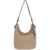 The Sak Sequoia Hobo Bag & Iris Large Smartphone Crossbody Bag In Crochet – Handbag Set For Everyday And Travel – Bamboo Bundle
