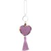 The Sak Back to Bali Heart Dangle in Hand-Crochet, Decorative Keychain, Heather