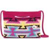 The Sak Linden Convertible Crossbody Bag in Crochet, Adjustable Multi Use Strap(Aqua Multi Ragam)