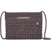 The Sak Linden Convertible Crossbody Bag in Crochet, Adjustable Multi Use Strap(Mushroom)