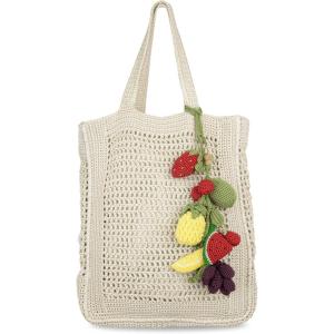 The Sak Lanie Market Tote Purse – Hand Crochet Women’s Handbag for Everyday & Travel – Large Tote With Shoulder Bag Straps(Bamboo)