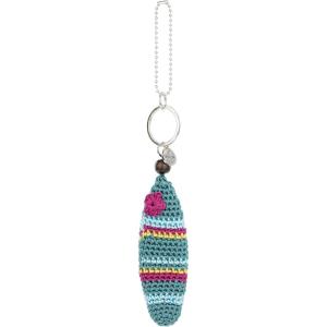 The Sak Rainbow Dangle Keychain in Crochet, Surfboard
