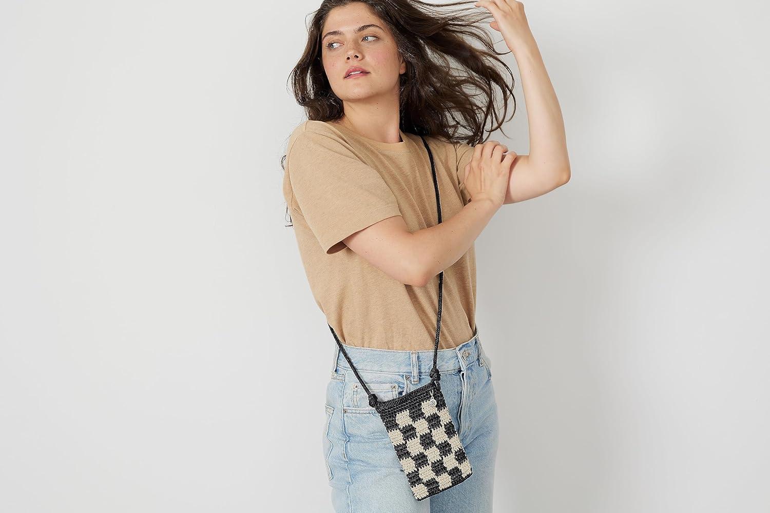 imageThe Sak Josie Mini Crossbody in Crochet with Adjustable StrapPinkberry Patch