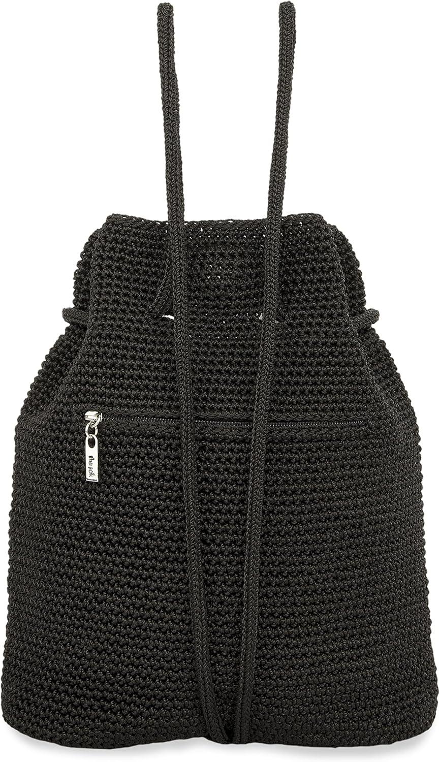imageThe Sak Large Dylan Backpack in Crochet Adjustable BackstrapBlack