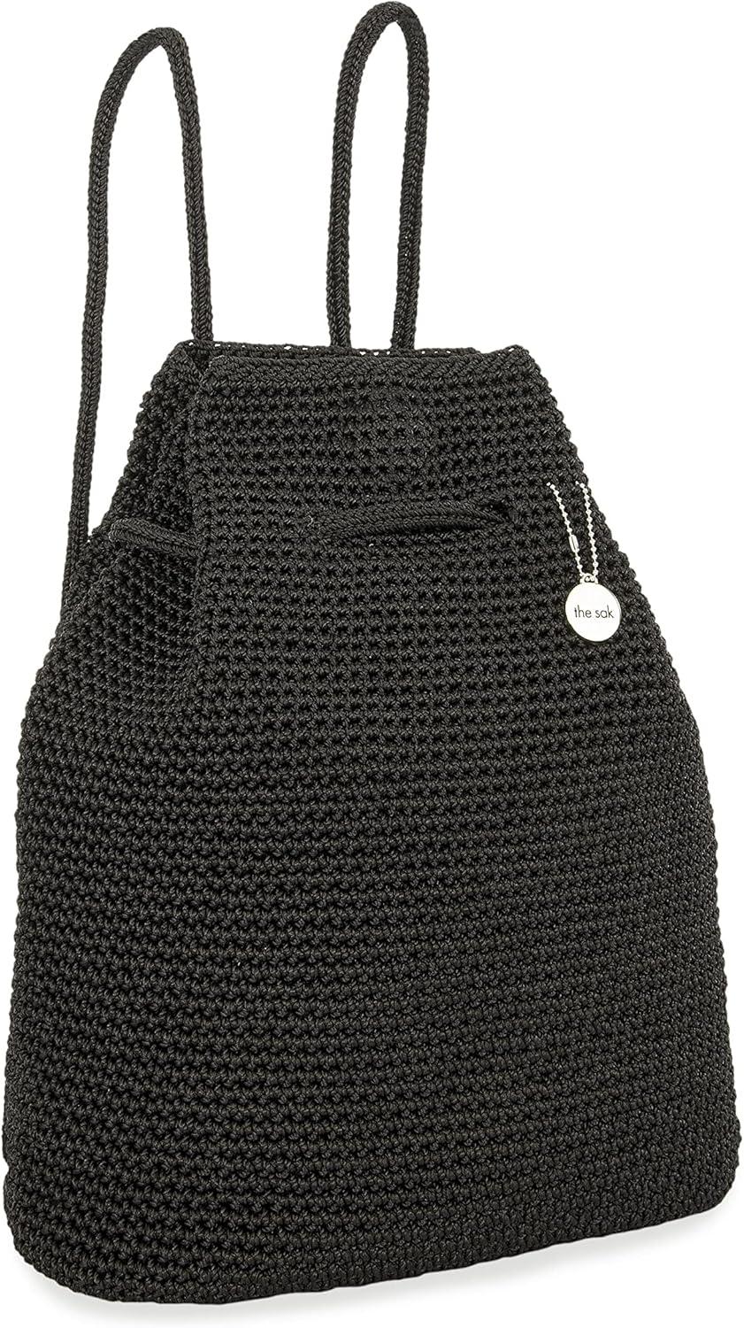 imageThe Sak Large Dylan Backpack in Crochet Adjustable BackstrapBlack