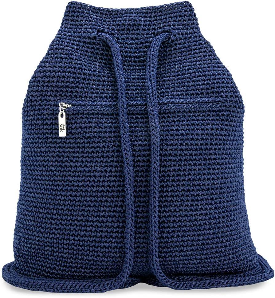 imageThe Sak Large Dylan Backpack in Crochet Adjustable BackstrapDenim