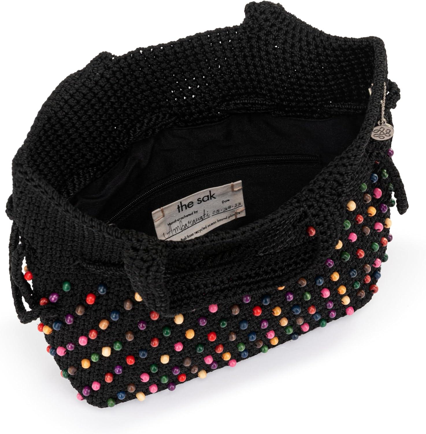 imageThe Sak Womens Glenna Drawstring Mini CrossbodyBlack Multi Beads