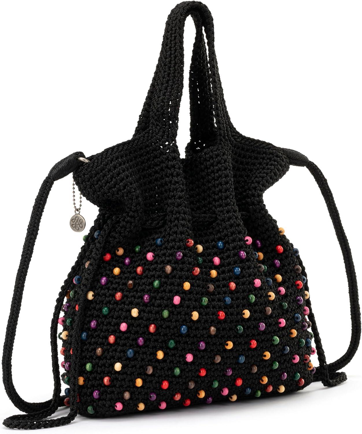 imageThe Sak Womens Glenna Drawstring Mini CrossbodyBlack Multi Beads